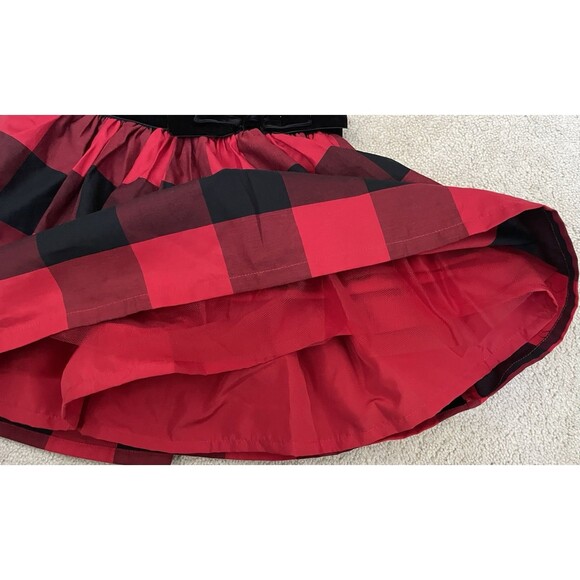 Carter's 18M Red Buffalo Print Dress/Diaper Cover Holiday Party - Picture 4 of 5